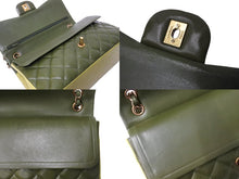 Load image into Gallery viewer, 極美品 CHANEL シャネル チェーンショルダーバッグ マトラッセ30cm 抹茶 京都 Wフラップラップ グリーン 18番台 中古 65935
