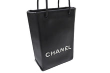 Load image into Gallery viewer, CHANEL シャネル エッセンシャル ハンドバッグ 12番台 A46880 ラムスキン ロゴ ブラック シルバー金具 美品 中古 65939