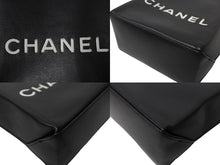 Load image into Gallery viewer, CHANEL シャネル エッセンシャル ハンドバッグ 12番台 A46880 ラムスキン ロゴ ブラック シルバー金具 美品 中古 65939