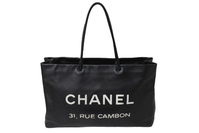CHANEL シャネル ハンドバッグ A46882 エッセンシャルトート 12番台 ブラック 美品 中古 65940