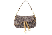 画像をギャラリービューアに読み込む, Christian Dior クリスチャンディオール ワンショルダーバッグ トロッター ダブルサドル ブラウン RU 0013 美品 中古 65942