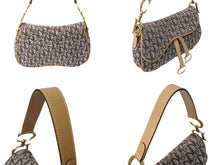 画像をギャラリービューアに読み込む, Christian Dior クリスチャンディオール ワンショルダーバッグ トロッター ダブルサドル ブラウン RU 0013 美品 中古 65942