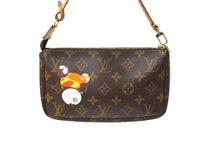 Load image into Gallery viewer, 極美品 LOUIS VUITTON ルイヴィトン ハンドバッグ ポシェット アクセソワール 村上隆 M51981 パンダ モノグラム ゴールド金具 中古 65947