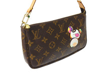 Load image into Gallery viewer, 極美品 LOUIS VUITTON ルイヴィトン ハンドバッグ ポシェット アクセソワール 村上隆 M51981 パンダ モノグラム ゴールド金具 中古 65947