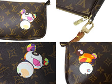 Load image into Gallery viewer, 極美品 LOUIS VUITTON ルイヴィトン ハンドバッグ ポシェット アクセソワール 村上隆 M51981 パンダ モノグラム ゴールド金具 中古 65947