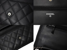 Load image into Gallery viewer, 極美品 CHANEL シャネル カンボンライン A46646 チェーンウォレット ショルダー 黒 黒 19番台 ブラック シルバー金具 中古 65949
