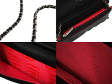 Load image into Gallery viewer, 極美品 CHANEL シャネル カンボンライン A46646 チェーンウォレット ショルダー 黒 黒 19番台 ブラック シルバー金具 中古 65949