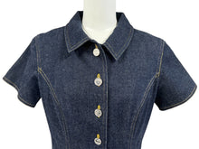 Load image into Gallery viewer, CHANEL シャネル デニムワンピース フランス製 サイズ38 ひざ丈 極美品 中古 65952