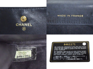 CHANEL シャネル コインケース 小銭入れ 8番台 ココマーク キャビアスキン ブラック フランス製 美品 中古 65953