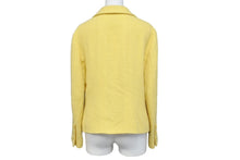 Load image into Gallery viewer, CHANEL シャネル ウール ジャケット イエロー 黄色 ココマーク ココボタン BOUTIQUE ロゴ アウター 美品 中古 65955