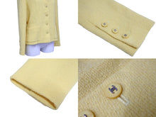 Load image into Gallery viewer, CHANEL シャネル ウール ジャケット イエロー 黄色 ココマーク ココボタン BOUTIQUE ロゴ アウター 美品 中古 65955