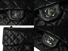 Load image into Gallery viewer, 極美品 CHANEL シャネル チェーンショルダーバッグ マトラッセ23 Wフラップラップ ラムスキン ブラックシルバー 5番台 中古 65965