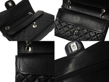 Load image into Gallery viewer, 極美品 CHANEL シャネル チェーンショルダーバッグ マトラッセ23 Wフラップラップ ラムスキン ブラックシルバー 5番台 中古 65965