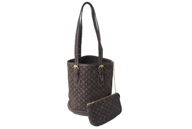 LouisVuitton ルイヴィトン バケットPM ショルダーバッグ モノグラム ミニラン M95226 FL1006 ブラウン ゴールド 美品 中古 65969