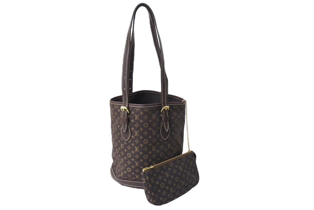 LouisVuitton ルイヴィトン バケットPM ショルダーバッグ モノグラム ミニラン M95226 FL1006 ブラウン ゴールド 美品 中古 65969