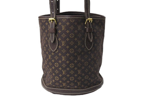 LouisVuitton ルイヴィトン バケットPM ショルダーバッグ モノグラム ミニラン M95226 FL1006 ブラウン ゴールド 美品 中古 65969