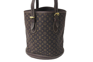 LouisVuitton ルイヴィトン バケットPM ショルダーバッグ モノグラム ミニラン M95226 FL1006 ブラウン ゴールド 美品 中古 65969