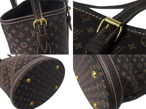 LouisVuitton ルイヴィトン バケットPM ショルダーバッグ モノグラム ミニラン M95226 FL1006 ブラウン ゴールド 美品 中古 65969