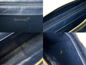 激レア CHANEL シャネル マトラッセ デニム チェーンリュック ココマーク ブルー ゴールド金具 美品 中古 65977