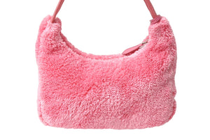 極美品 PRADA プラダ Re-Edition 2000 テリー ミニバッグ ワンショルダーバッグ 1NE515 トライアングルロゴ ピンク 中古 65999 