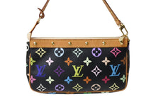 Load image into Gallery viewer, LOUIS VUITTON ルイヴィトン ポシェット アクセソワール アクセサリーポーチ M92648 モノグラムマルチ 村上隆 ブラック 美品 中古 66001