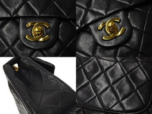 Load image into Gallery viewer, CHANEL シャネル ミニマトラッセ チェーンショルダーバッグ 3番台 1995年 ラムスキン ブラック ゴールド金具 美品 中古 66002