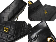 Load image into Gallery viewer, CHANEL シャネル ミニマトラッセ チェーンショルダーバッグ 3番台 1995年 ラムスキン ブラック ゴールド金具 美品 中古 66002