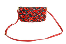 画像をギャラリービューアに読み込む, 極美品 ルイヴィトン ポシェットアクセソワール タフテッド モノグラム ウルス フィッシャー M45548 ブラック レッド 中古 66003