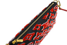 画像をギャラリービューアに読み込む, 極美品 ルイヴィトン ポシェットアクセソワール タフテッド モノグラム ウルス フィッシャー M45548 ブラック レッド 中古 66003