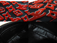 画像をギャラリービューアに読み込む, 極美品 ルイヴィトン ポシェットアクセソワール タフテッド モノグラム ウルス フィッシャー M45548 ブラック レッド 中古 66003