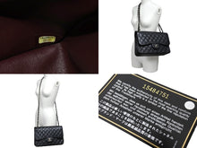 Load image into Gallery viewer, 新品同様 CHANEL シャネル チェーンショルダーバッグ マトラッセ30 キャビアスキン Wフラップ A58600 ブラック シルバー 15番台 中古 66010