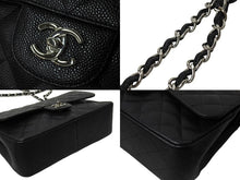 Load image into Gallery viewer, 新品同様 CHANEL シャネル チェーンショルダーバッグ マトラッセ30 キャビアスキン Wフラップ A58600 ブラック シルバー 15番台 中古 66010