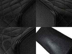 CHANEL シャネル 復刻トートバッグ ハンドバッグ 6番台 グレインドカーフスキン ブラック シルバー金具 美品 中古 66012