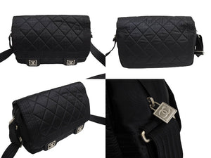 CHANEL シャネル メッセンジャーバッグ スポーツライン 10番台 ブラック 美品 中古 66014