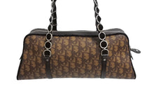 画像をギャラリービューアに読み込む, ChristianDior クリスチャンディオール ロマンティック トロッター ハンドバッグ PVC レザー ベロア ブラウン 美品 中古 66023