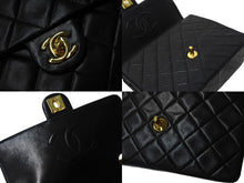 Load image into Gallery viewer, CHANEL シャネル ミニマトラッセ チェーンショルダー ショルダー 1番台 ラムスキン ブラック ゴールド金具 美品 中古 66028