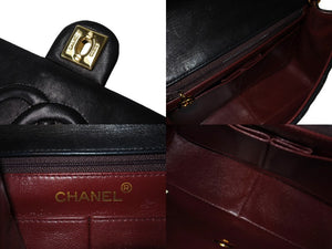 CHANEL シャネル ミニマトラッセ チェーンショルダー ショルダー 1番台 ラムスキン ブラック ゴールド金具 美品 中古 66028