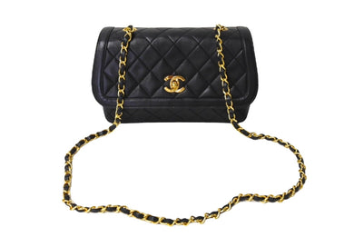 CHANEL シャネル チェーンショルダーバッグ マトラッセ23 ポーチ付き 1番台 ラムスキン ブラック ゴールド金具 美品 中古 66030