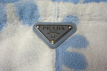 Load image into Gallery viewer, PRADA プラダ フラワープリント ジャガードテリークロス パーカー 22SS コットン ホワイト ブルー サイズM 美品 中古 66390