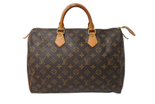 画像をギャラリービューアに読み込む, LOUIS VUITTON ルイヴィトン モノグラム スピーディ35 ハンドバッグ M41524 ブラウン 旧型 ロゴ 美品 中古 66042