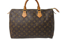 画像をギャラリービューアに読み込む, LOUIS VUITTON ルイヴィトン モノグラム スピーディ35 ハンドバッグ M41524 ブラウン 旧型 ロゴ 美品 中古 66042