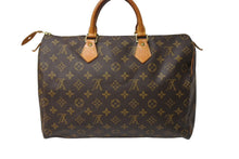画像をギャラリービューアに読み込む, LOUIS VUITTON ルイヴィトン モノグラム スピーディ35 ハンドバッグ M41524 ブラウン 旧型 ロゴ 美品 中古 66042