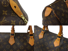 画像をギャラリービューアに読み込む, LOUIS VUITTON ルイヴィトン モノグラム スピーディ35 ハンドバッグ M41524 ブラウン 旧型 ロゴ 美品 中古 66042