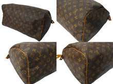 画像をギャラリービューアに読み込む, LOUIS VUITTON ルイヴィトン モノグラム スピーディ35 ハンドバッグ M41524 ブラウン 旧型 ロゴ 美品 中古 66042