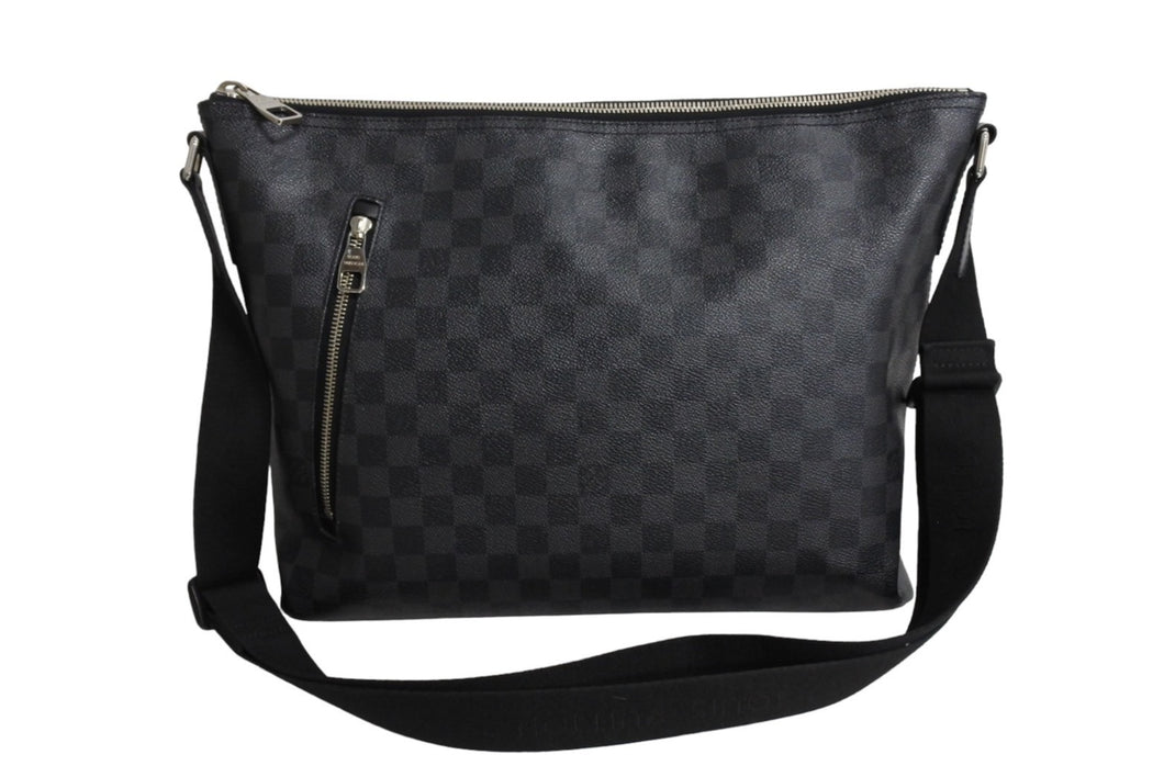 LouisVuitton ルイヴィトン ミックMM ショルダーバッグ N41106 ダミエグラフィット ブラック シルバー金具 美品 中古 66050