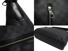 画像をギャラリービューアに読み込む, LouisVuitton ルイヴィトン ミックMM ショルダーバッグ N41106 ダミエグラフィット ブラック シルバー金具 美品 中古 66050