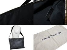 画像をギャラリービューアに読み込む, LouisVuitton ルイヴィトン ミックMM ショルダーバッグ N41106 ダミエグラフィット ブラック シルバー金具 美品 中古 66050