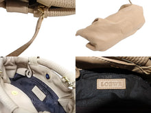 Load image into Gallery viewer, LOEWE ロエベ ナッパアイレ アナグラム 2WAY ショルダーバッグ ハンドバッグ 060802 天然皮革 ベージュ 美品 中古 66061