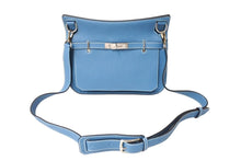 Load image into Gallery viewer, 新品同様 HERMES エルメス ジプシエール 28 トリヨンクレマンス ブルージーン シルバー金具 レザーショルダーバッグ □R刻 中古 66062