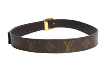 Load image into Gallery viewer, LOUIS VUITTON ルイヴィトン サンチュール LV カット ベルト ブラウン モノグラムキャンバス サイズ75/30 M6887 ゴールド金具 美品 中古 66067